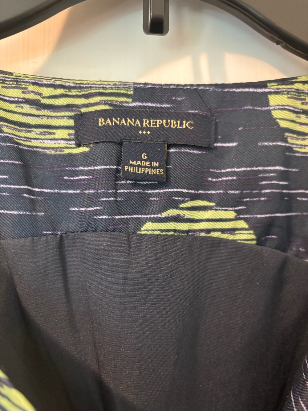 Banana Republic Navy with Lime Polka Dot Sleeveless Sheath Dress - Picture 3 of 7